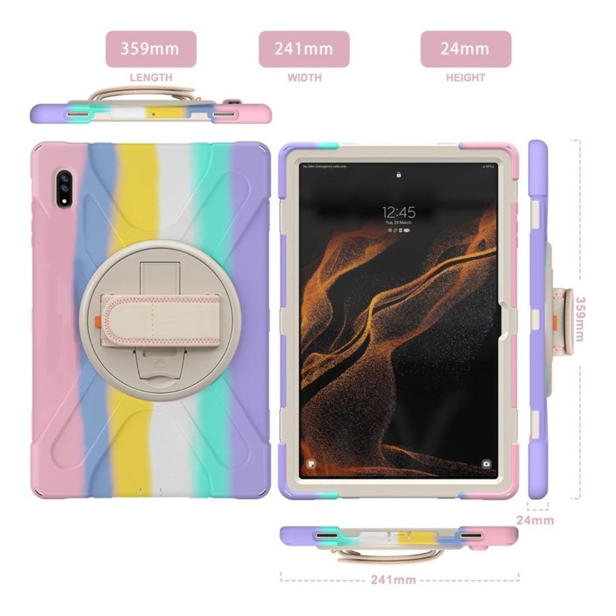 GENERICO - Funda Giratoria 360° para Tablet 105 Resistente a Golpes