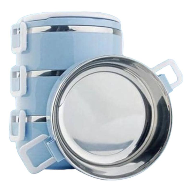 GENERICO - Fiambrera Redonda Plegable para Microondas y Comidas