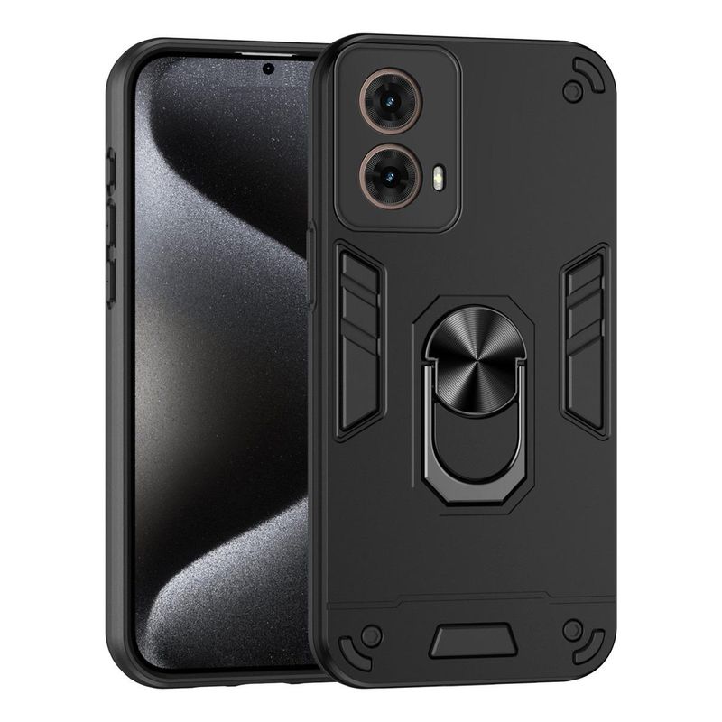 GENERICO - Carcasa Antishock Con Soporte Giratorio para Motorola G85 5G