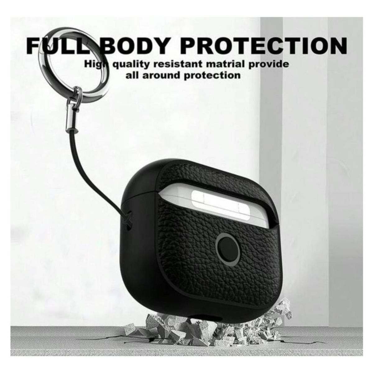 GENERICO - Funda Antigolpes Negra para AirPods Protección Resistente