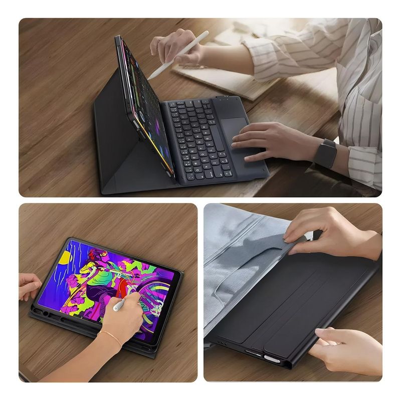 GENERICO - Funda Inteligente con Teclado y Touchpad para iPad