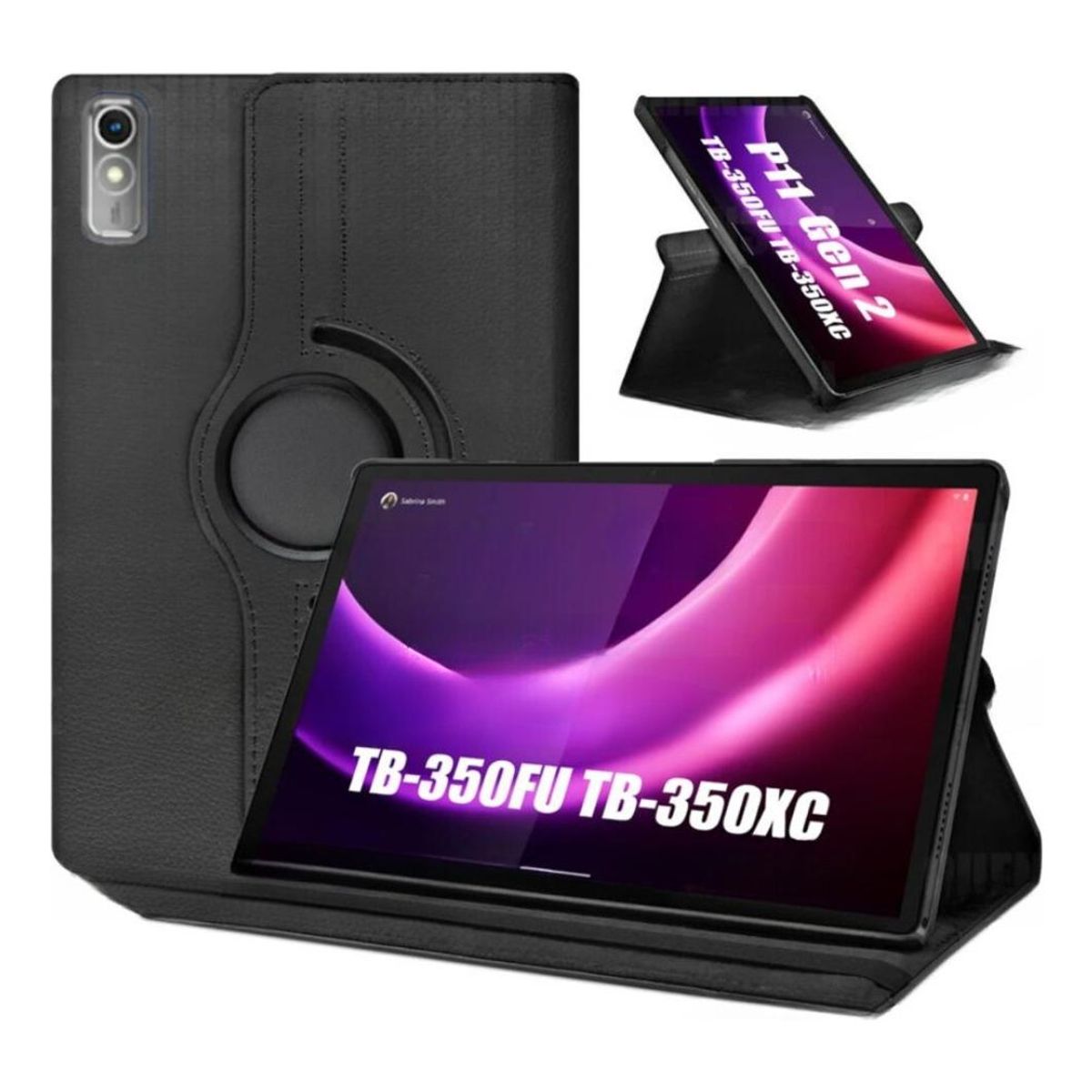 GENERICO - Funda 360° para Tablet de Cuero Sintético y Soporte Ajustable