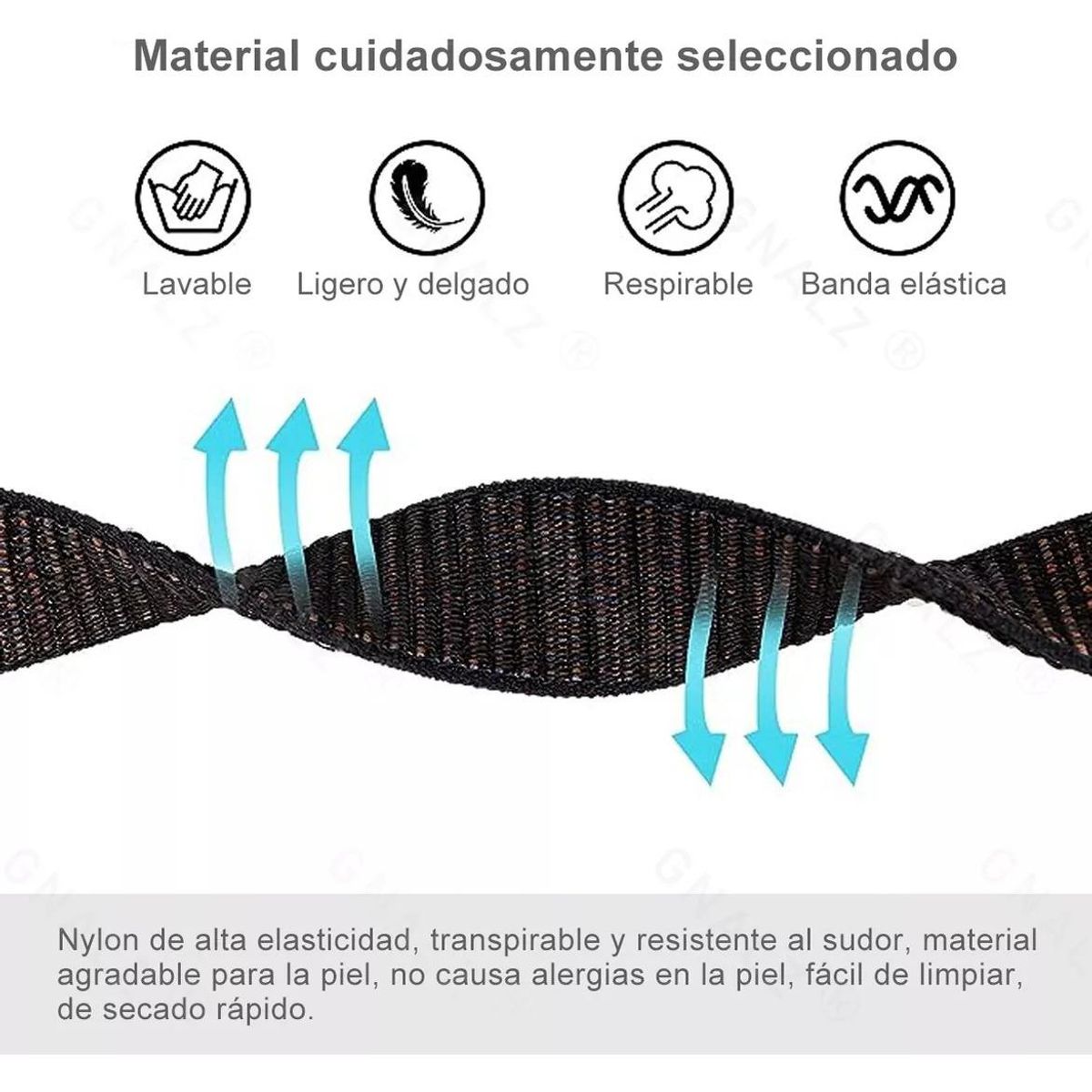 GENERICO - Pulseras de Nylon Ajustables para Airtag - Paquete de 4 Unidades