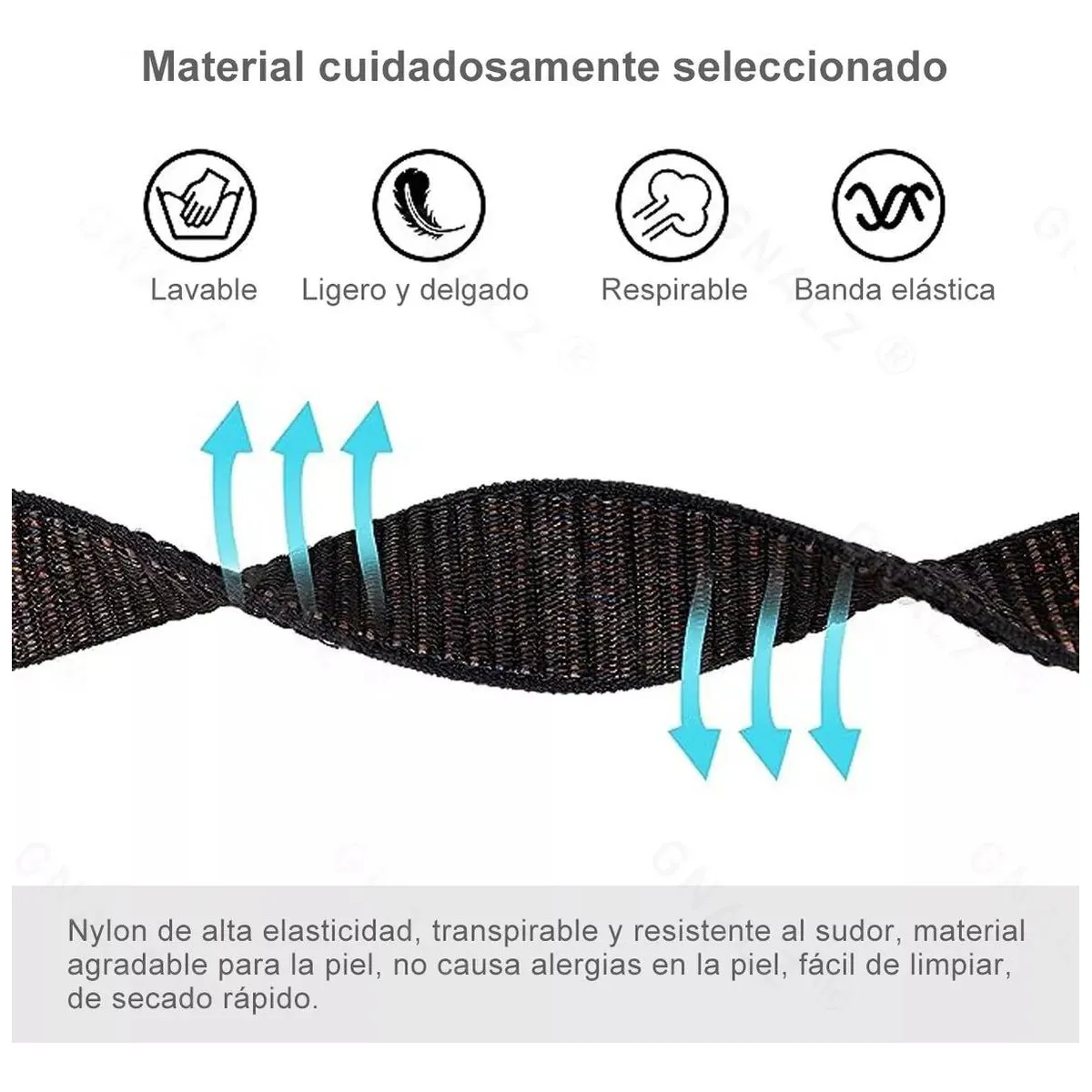 GENERICO - Pulseras de Nylon Ajustables para Airtag - Paquete de 4 Unidades