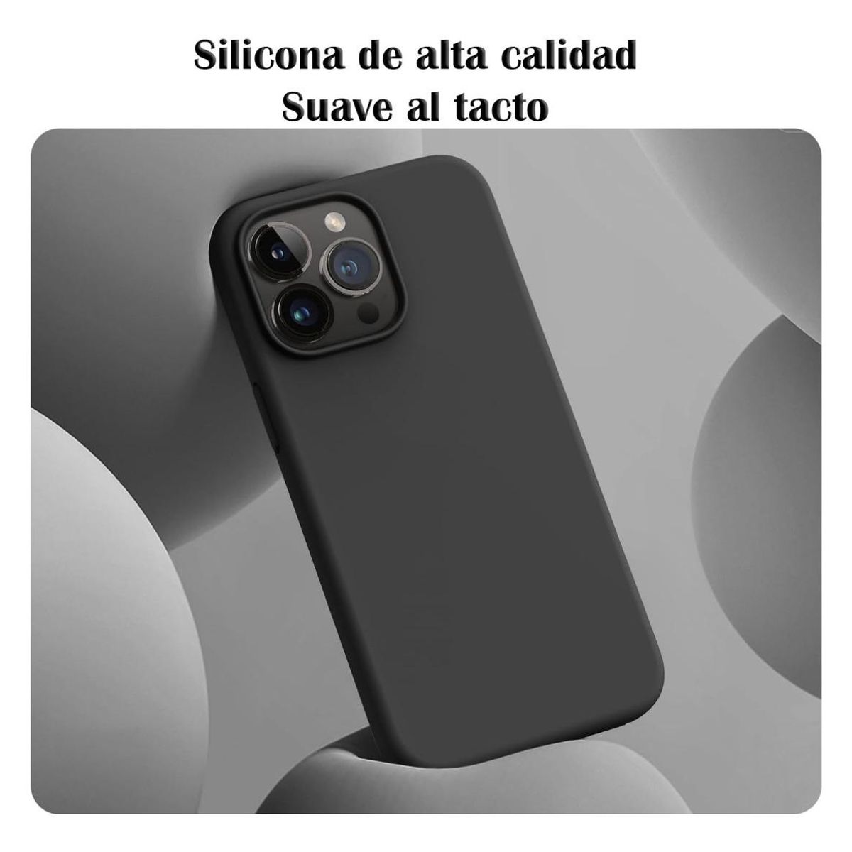 GENERICO - Funda Slim de Silicona Antirayones para iPhone 15ProPro Max