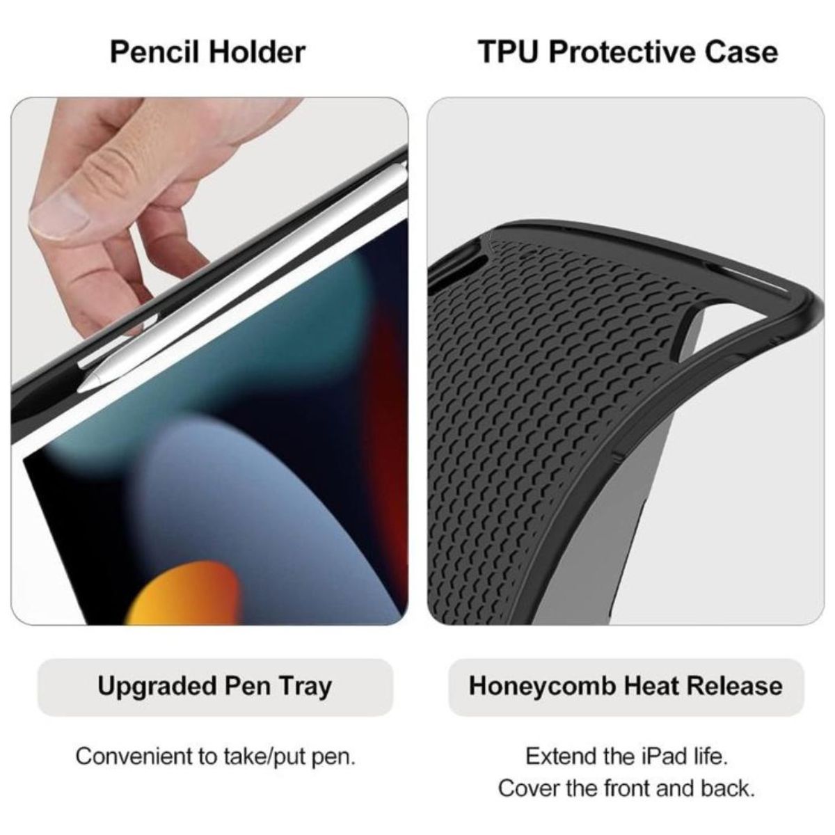 GENERICO - Funda con teclado y ranura para lápiz para iPad 102