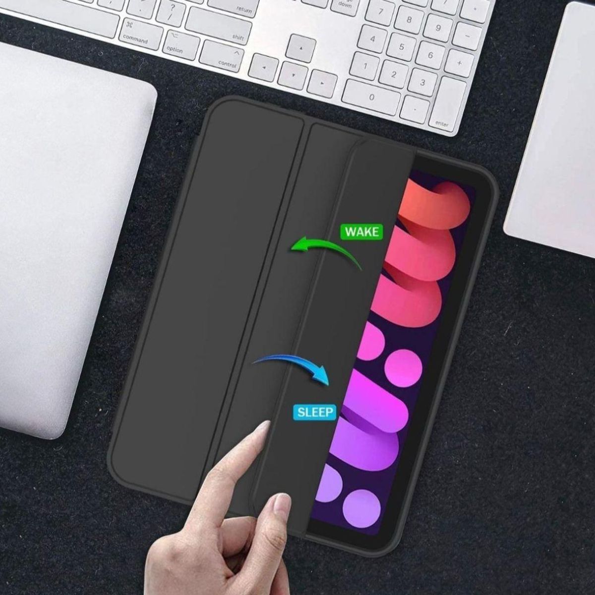 GENERICO - Funda Smart Case con soporte para lápiz y ángulos ajustables