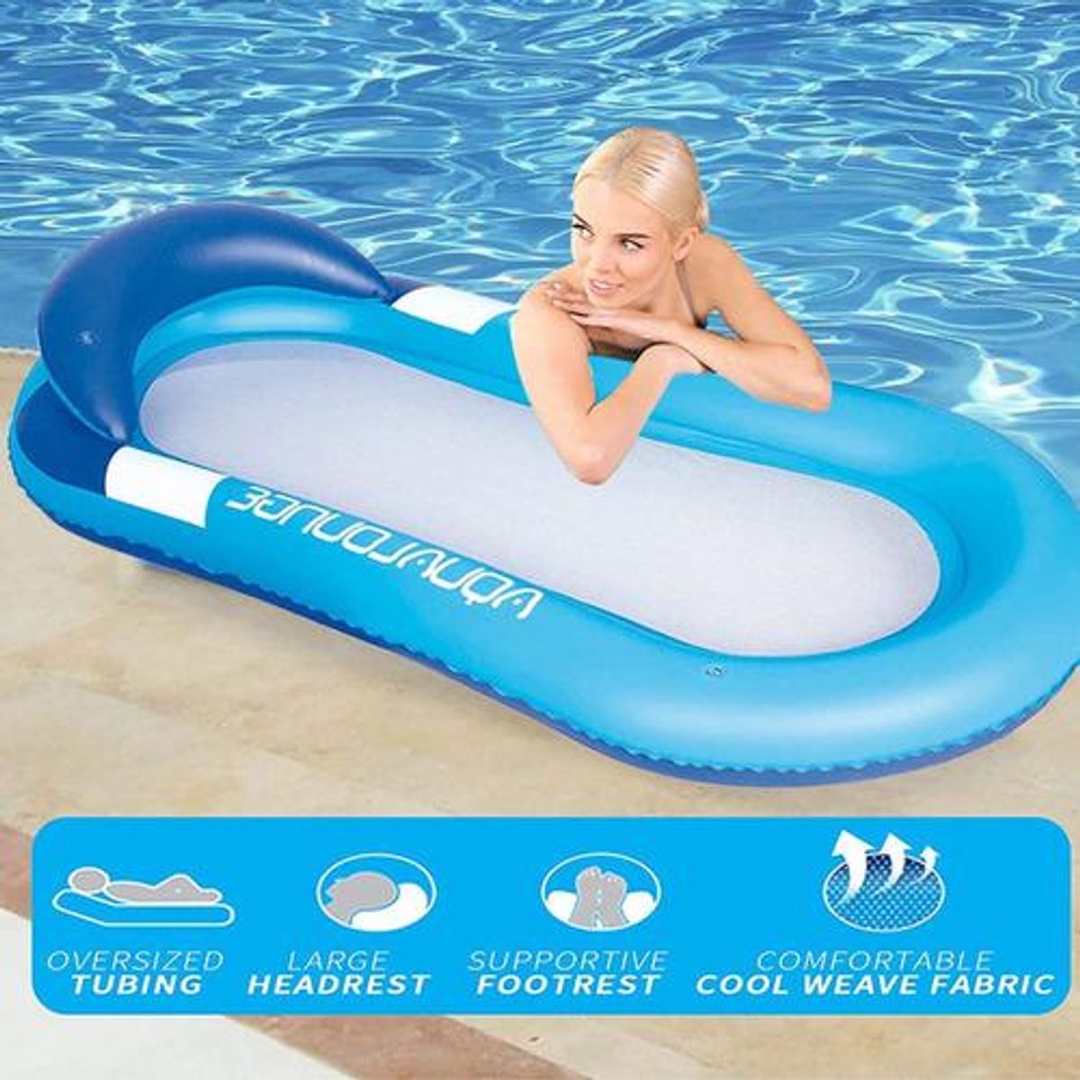 GENERICO - Colchón Inflable Reclinable para Relax en la Piscina