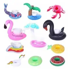 GENERICO - Pack de 12 Flotadores Inflables para Vasos de Verano