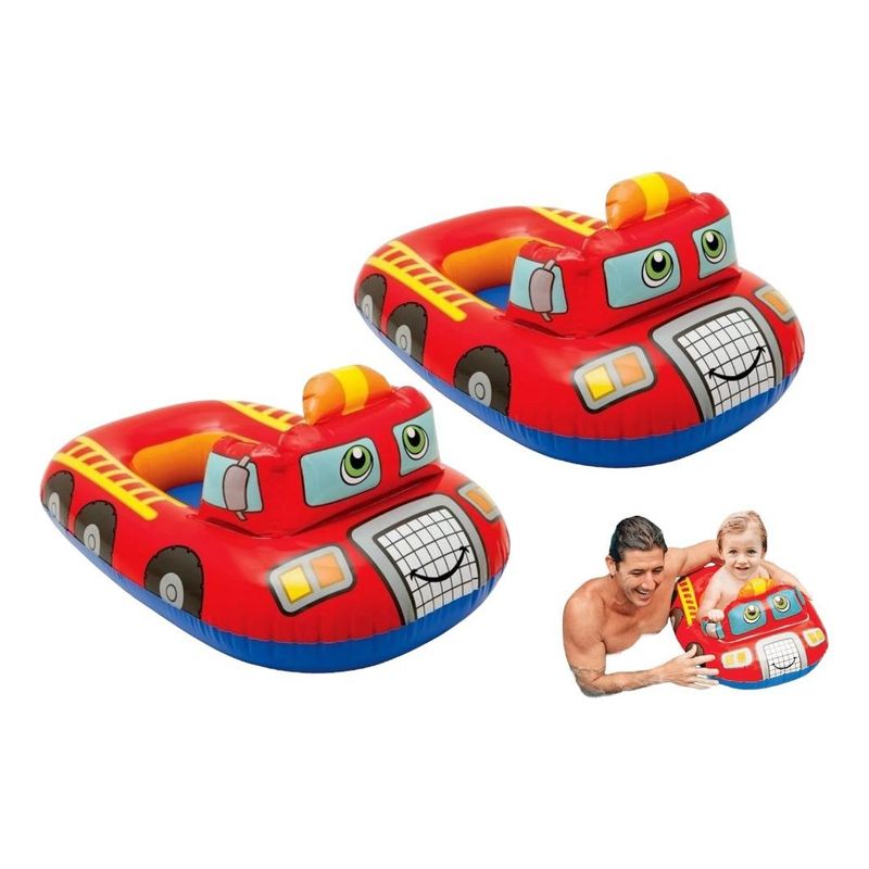 GENERICO - Flotador Inflable Auto Bombero para Niños en Piscina