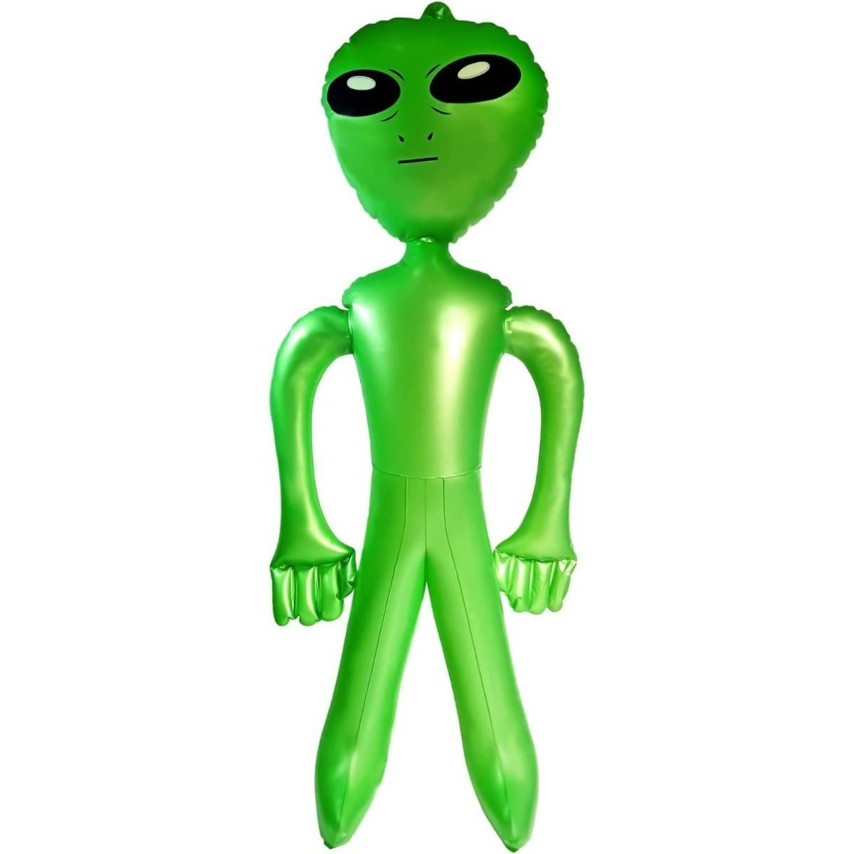 GENERICO - Alien Inflable Verde de 90 cm para Decoración Divertida