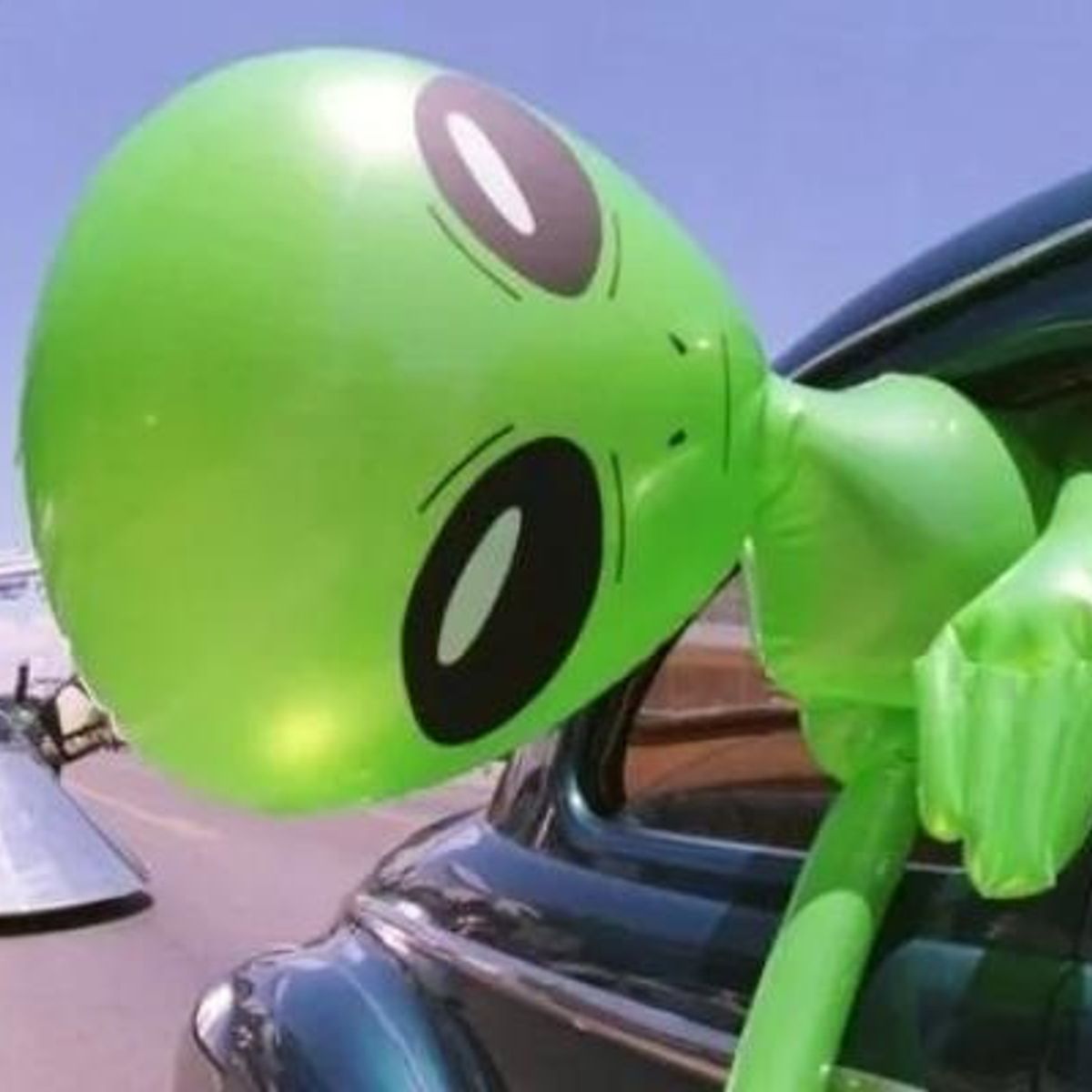 GENERICO - Alien Inflable Verde de 90 cm para Decoración Divertida