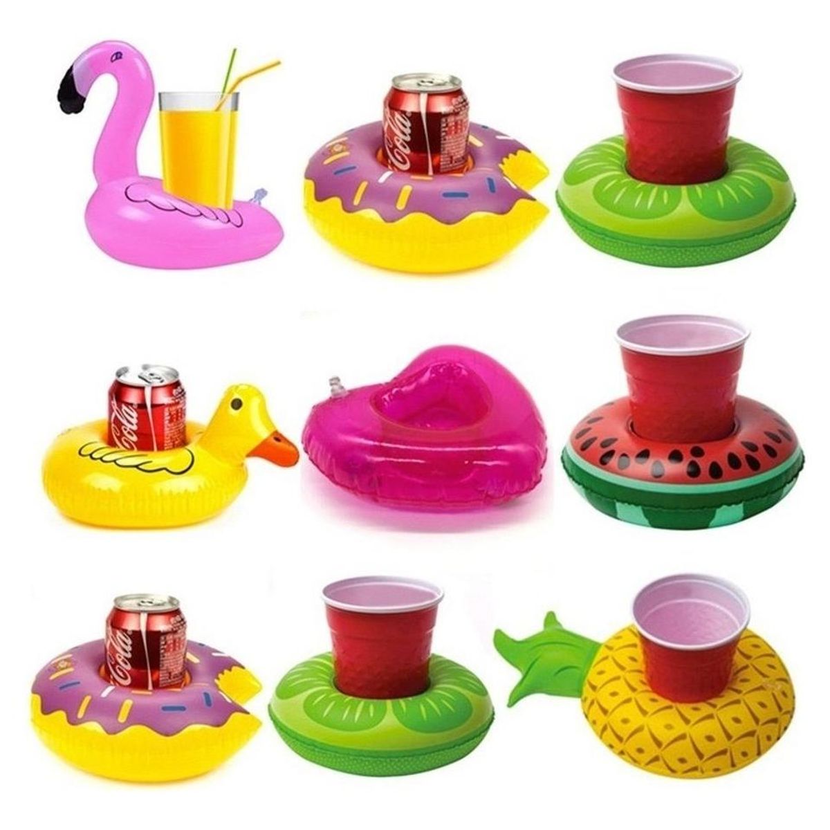 GENERICO - Diversión en la piscina Pack 6 Mini Flotadores Vacacionales