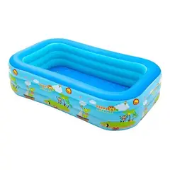 GENERICO - Piscina Inflable Rectangular con Diseño Zoológico 210x150 cm