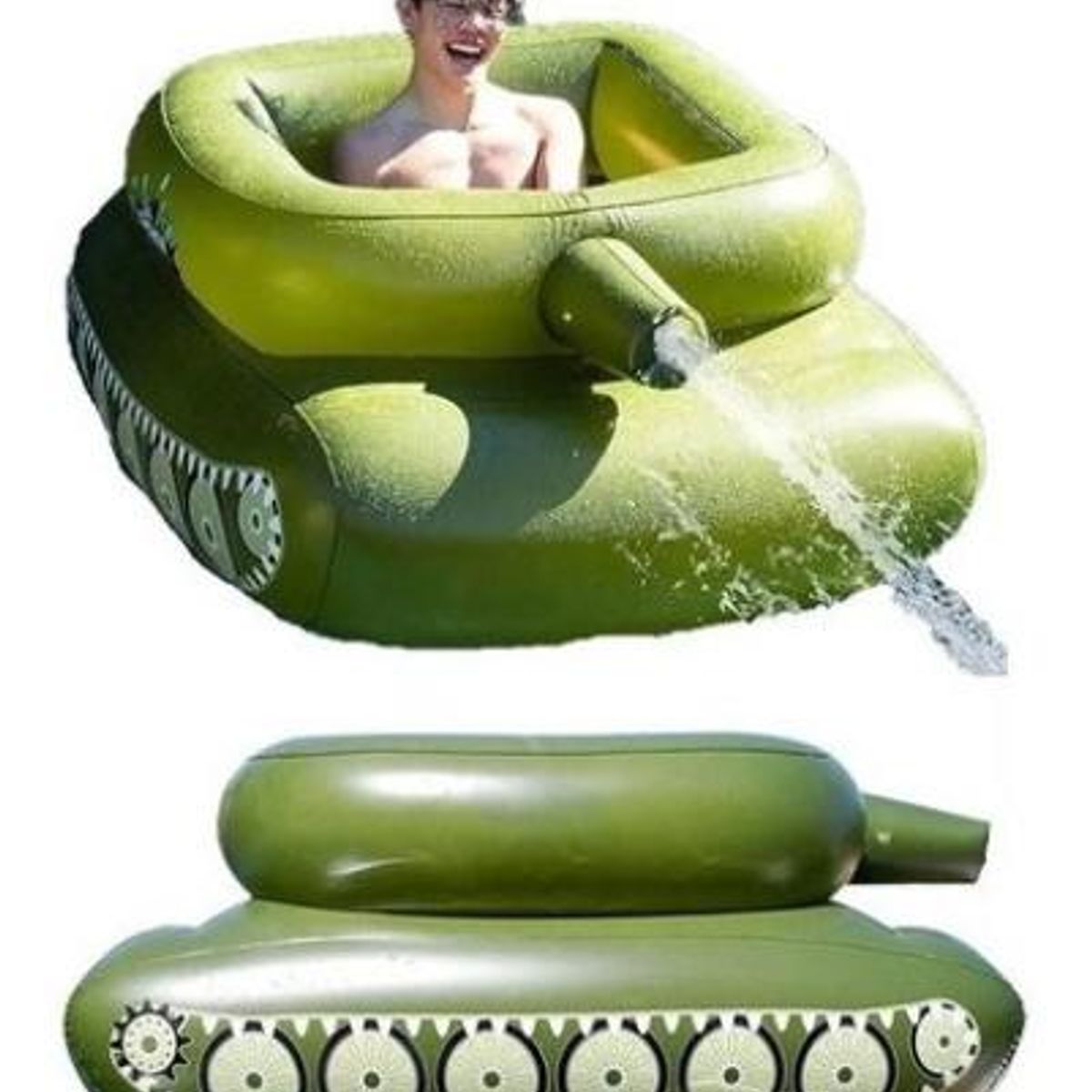 GENERICO - Flotador Inflable Tanque con Cañón de Agua para Verano