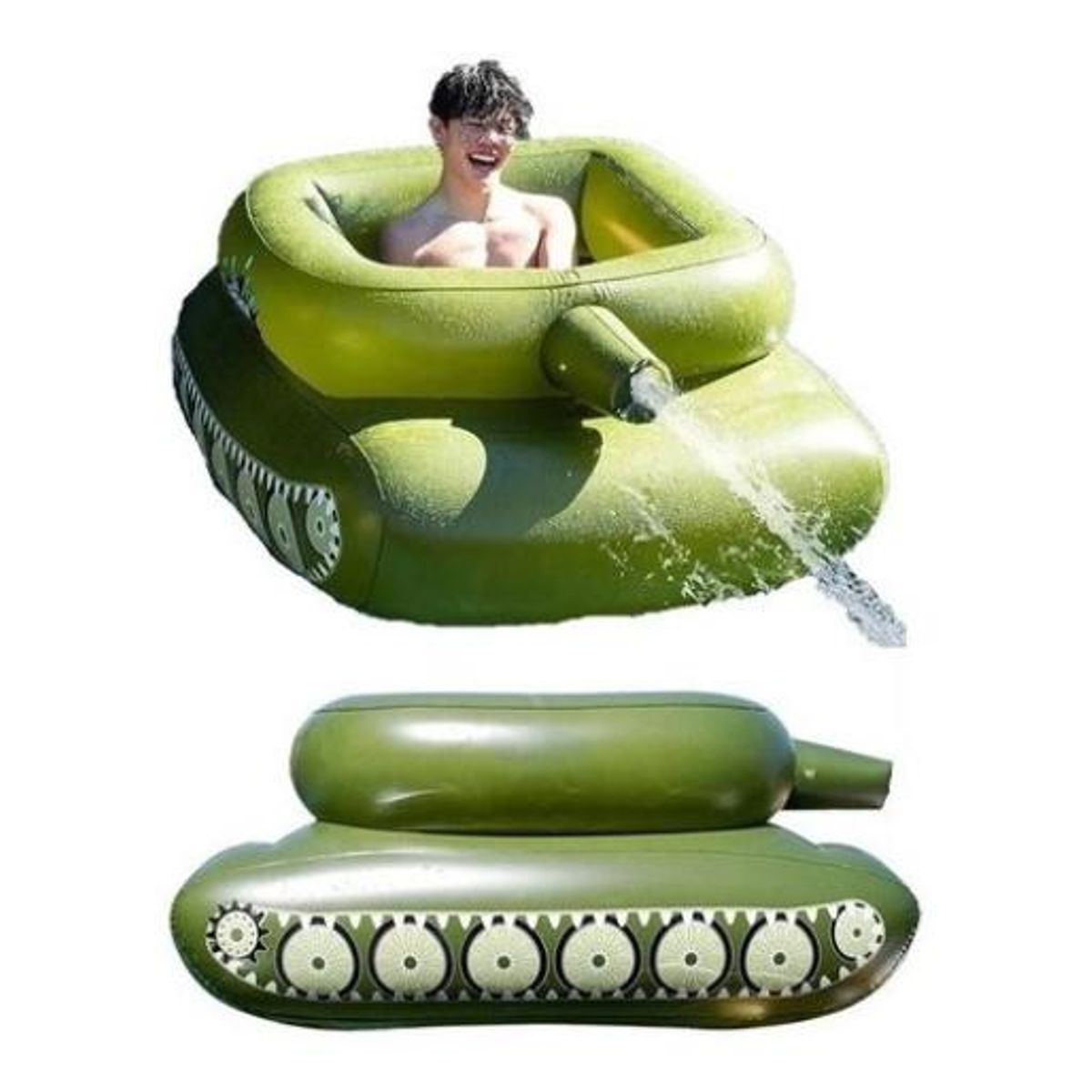 GENERICO - Flotador Inflable Tanque con Cañón de Agua para Verano