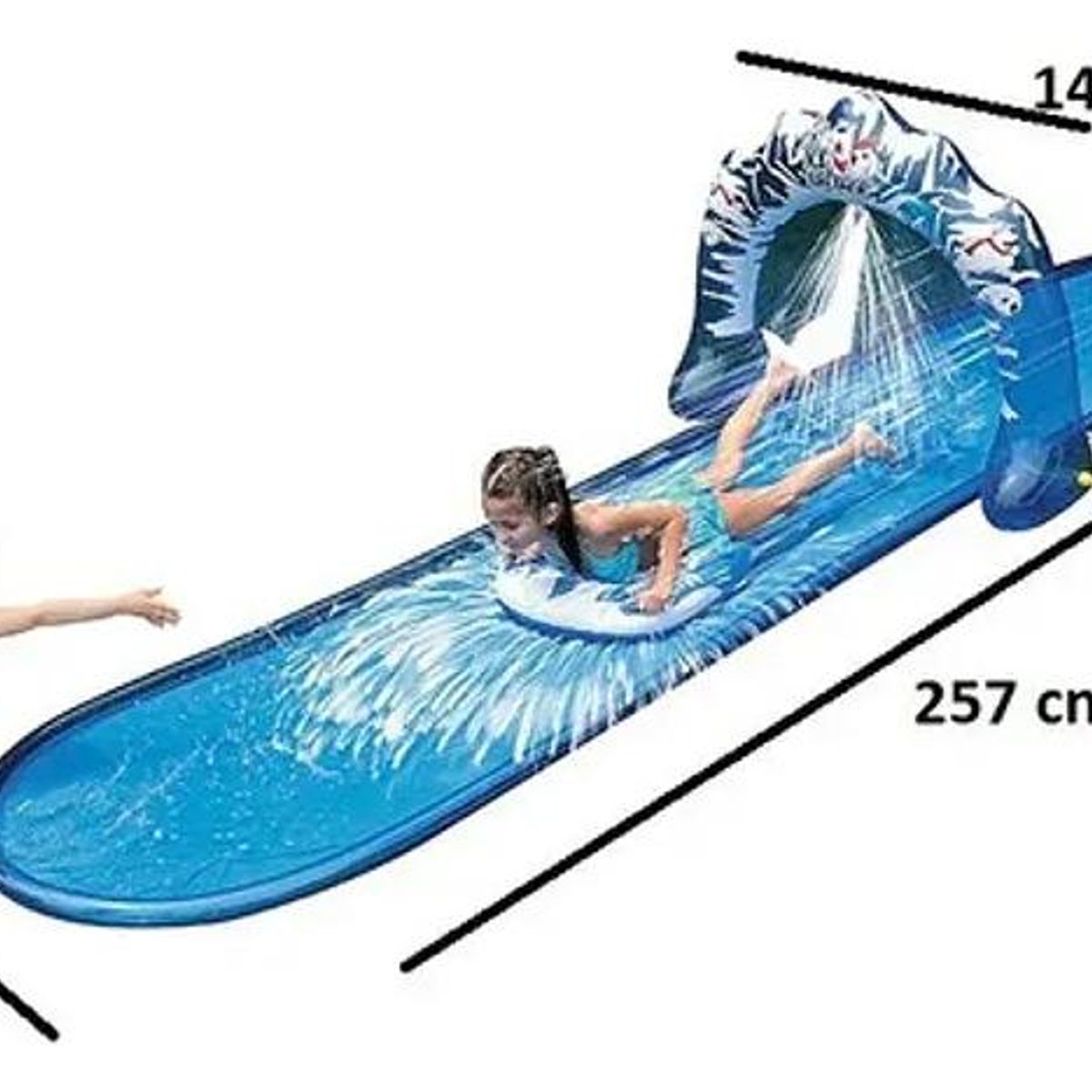 GENERICO - Tobogán Acuático Inflable con Iceberg y Rociador Divertido