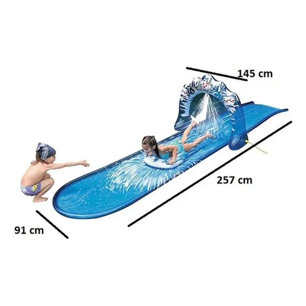 GENERICO - Tobogán Acuático Inflable con Iceberg y Rociador Divertido