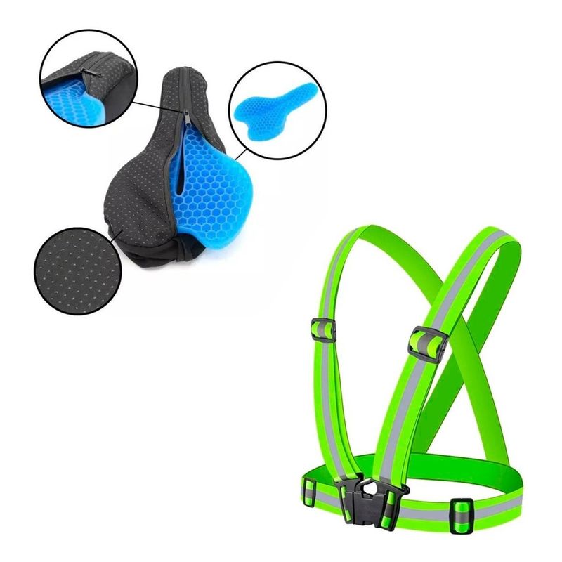 GENERICO - Funda de Silicona y Chaleco Reflectante para Bicicleta