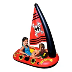 GENERICO - Flotador Barco Pirata Inflable para Diversión en la Piscina