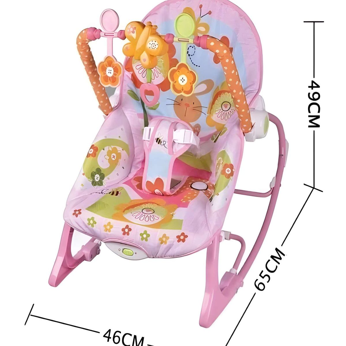GENERICO - Mecedora Silla Para Bebé con vibracion Rosado