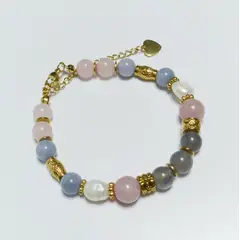 GENERICO - Pulsera piedras Labradorita - perlas barrocas - calcedonia