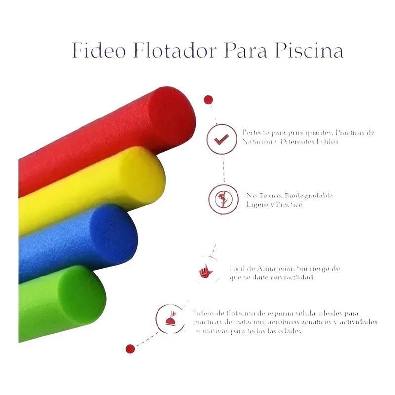 GENERICO - Pack de 4 Flotadores de Espuma Coloridos para Niños