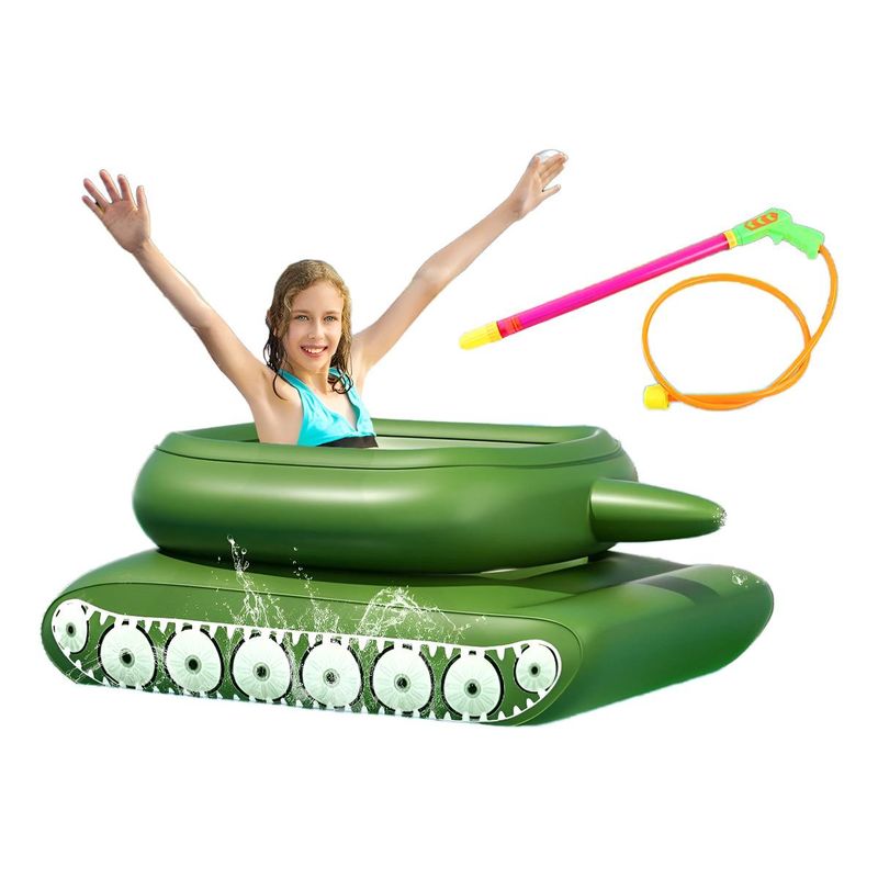 GENERICO - Tanque de Guerra Inflable con Lanzador de Agua Divertido