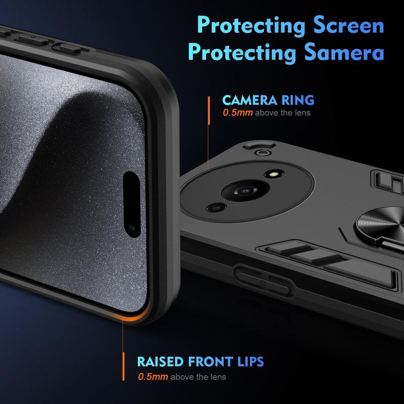 GENERICO - Funda Reforzada Antishock con Anillo Magnético para Redmi A3