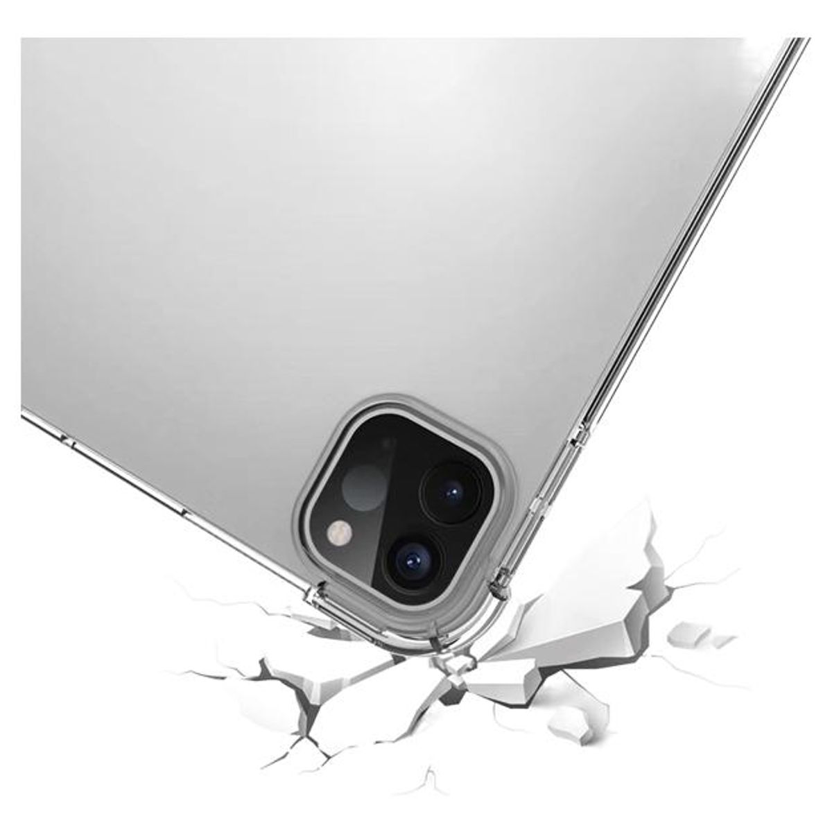 GENERICO - Carcasa Antigolpes Transparente Silicona para iPad