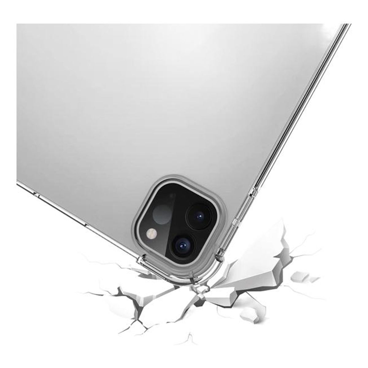 GENERICO - Carcasa Antigolpes Transparente Silicona para iPad