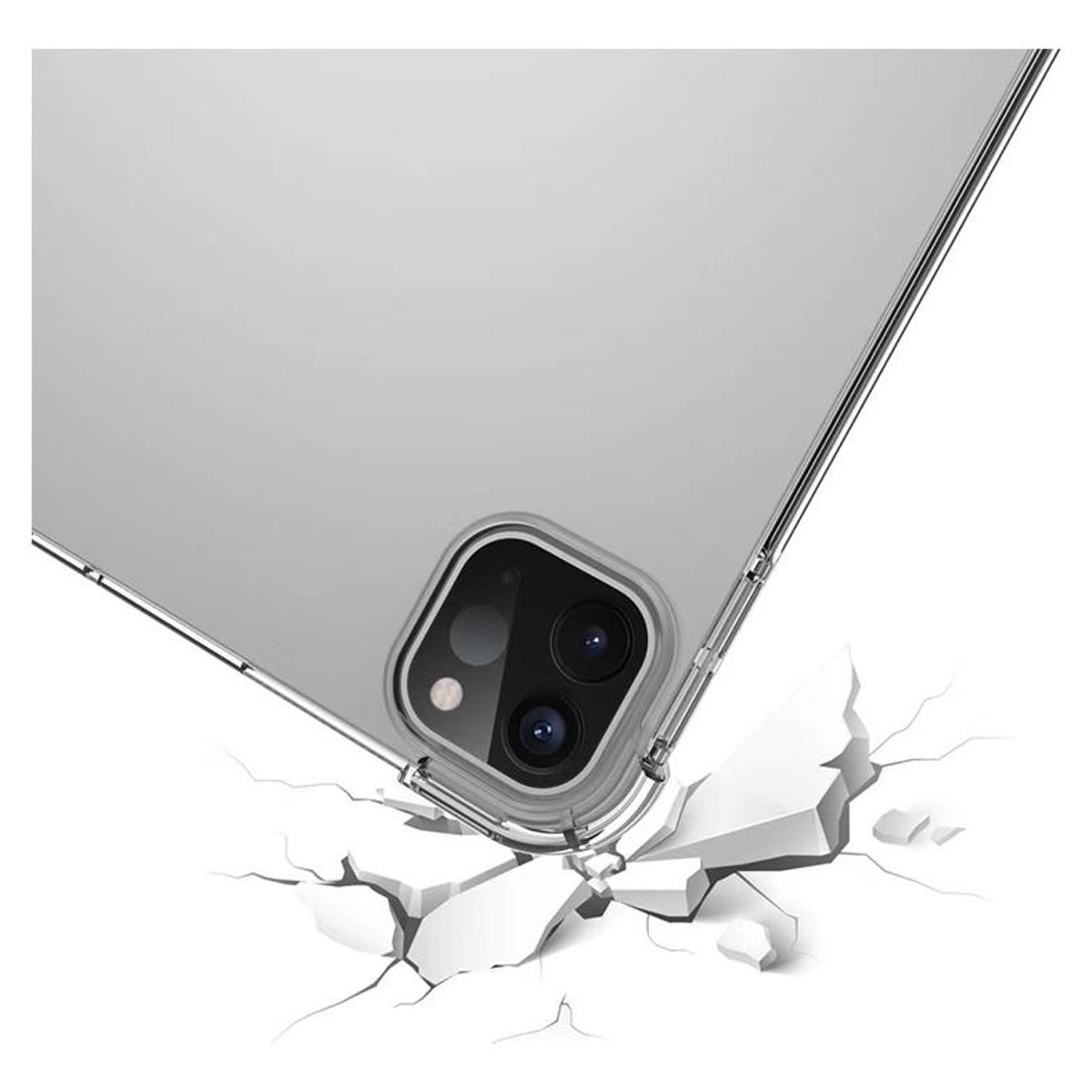 GENERICO - Carcasa Antigolpes Transparente Silicona para iPad