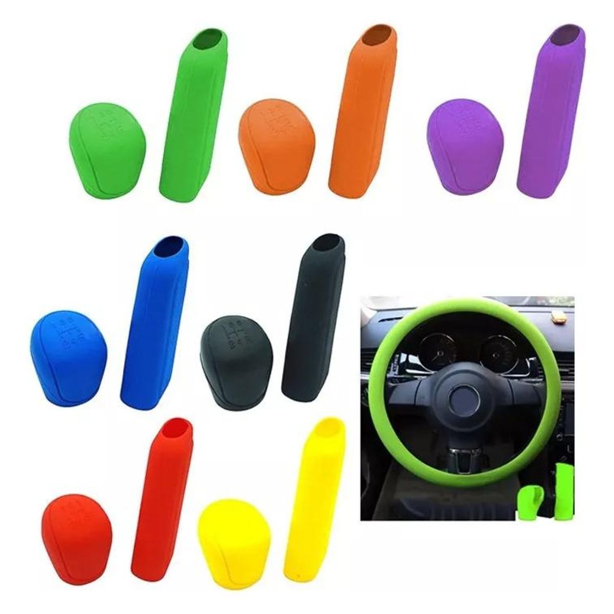 GENERICO - Kit Universal de Silicona para Volante Pomo y Freno