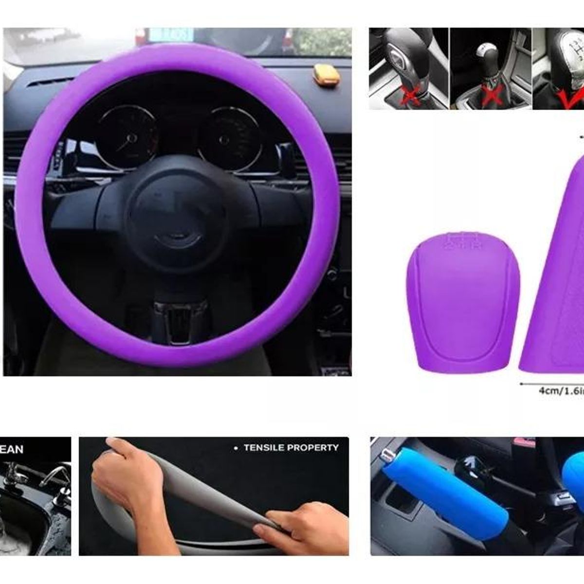 GENERICO - Kit Universal de Silicona para Volante Pomo y Freno