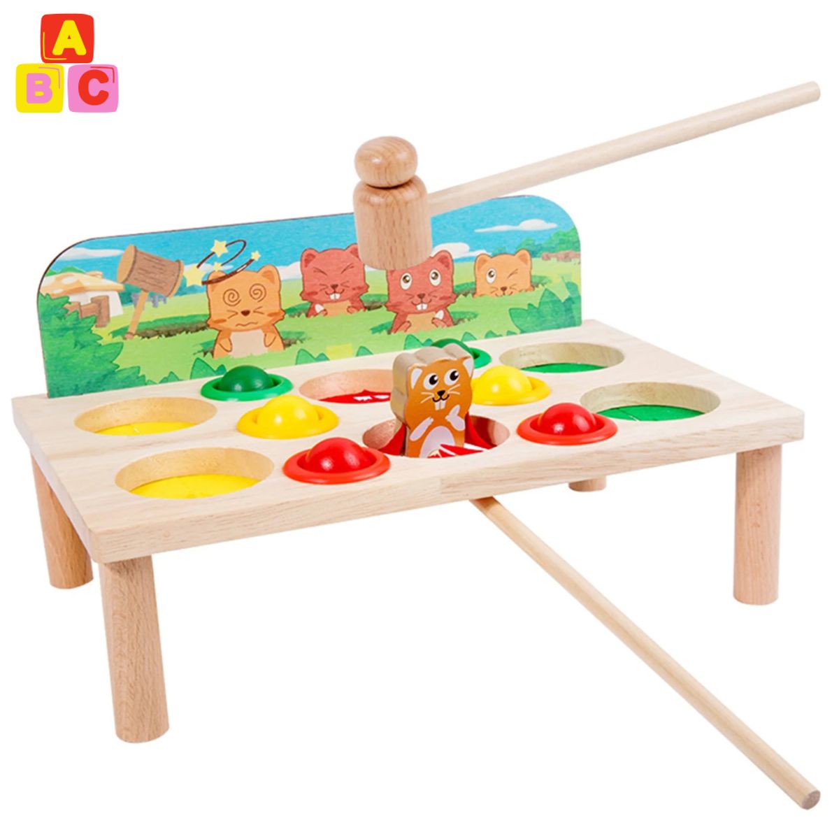 ABC - Juego de Pega al Topo de Madera  Interactivo y Educativo