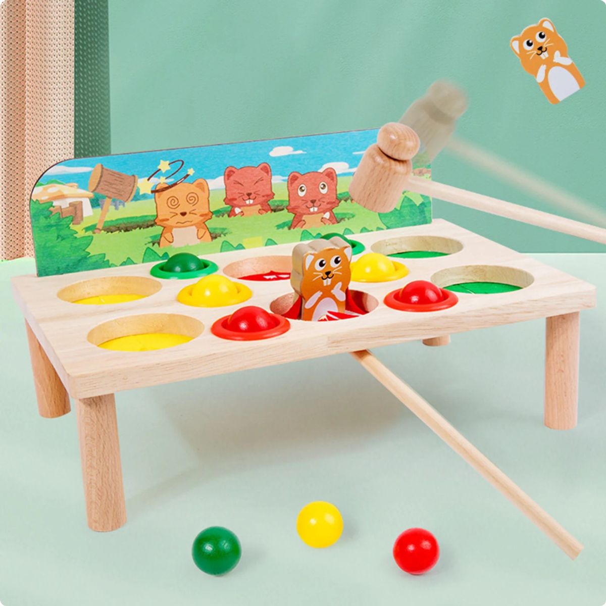 ABC - Juego de Pega al Topo de Madera  Interactivo y Educativo