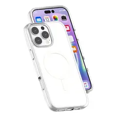 GENERICO - Carcasa Transparente Reforzada con Anillo MagSafe para iPhone 15 Pro Max