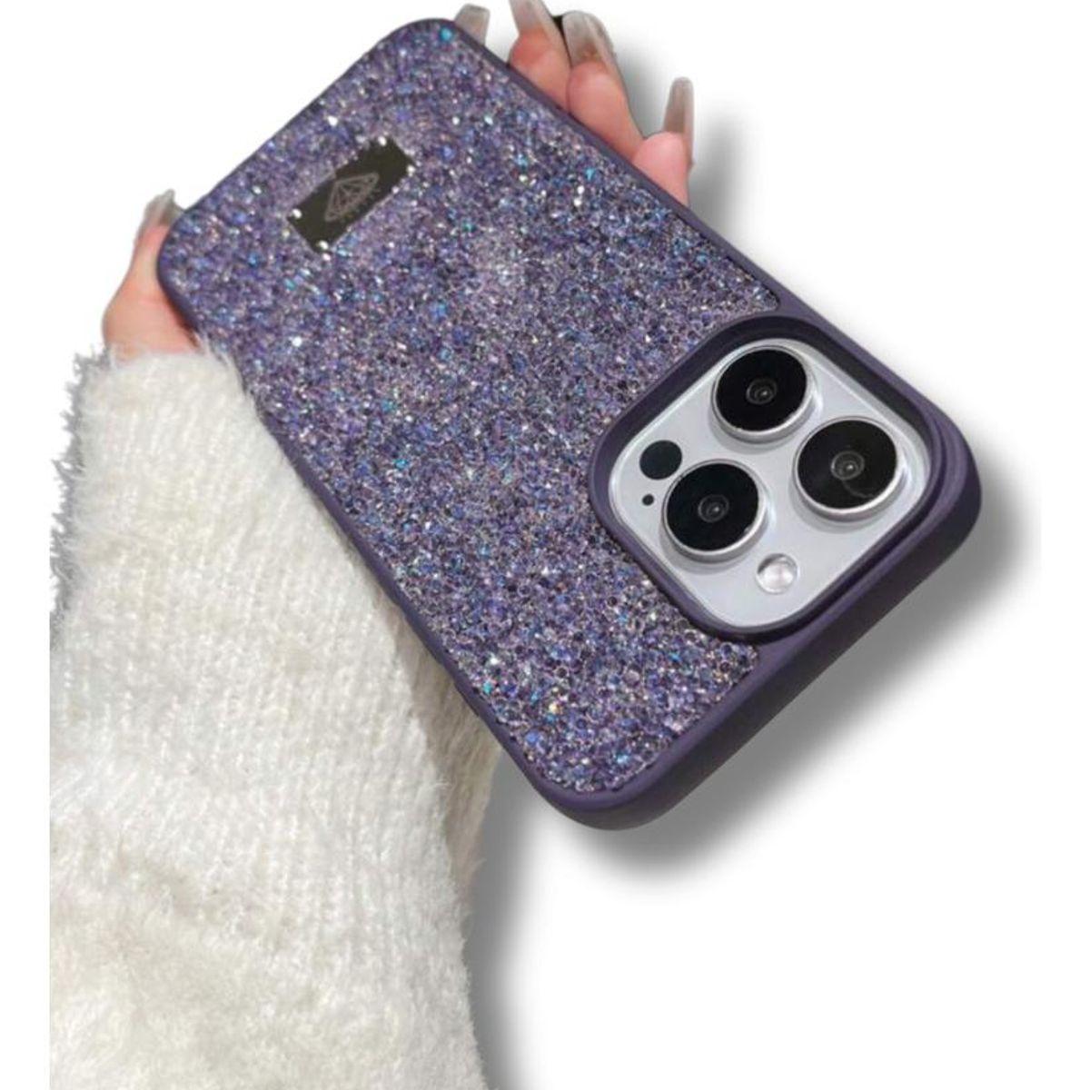 GENERICO - Funda Elegante Textura Brillante para iPhone en Silicona