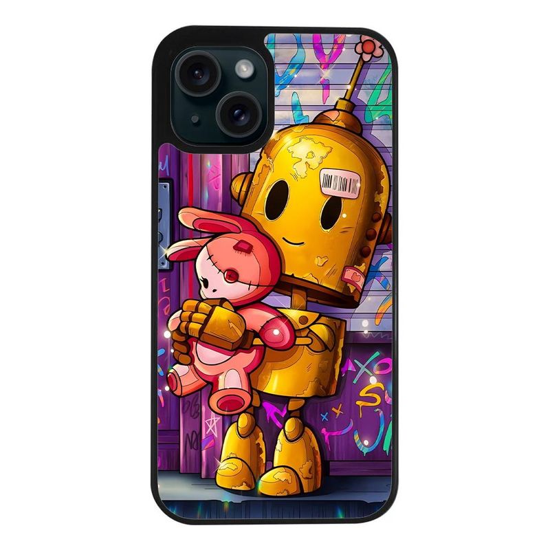 GENERICO - Funda Antideslizante Metálica para iPhone 15 Plus Negra