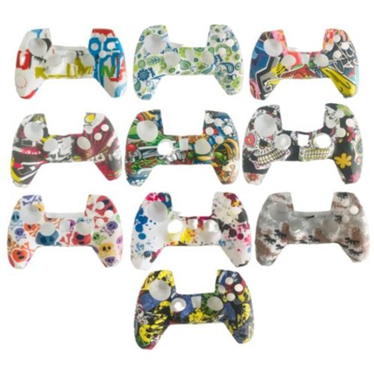 GENERICO - Pack de 10 Fundas de Silicona Antideslizantes para Mando PS5