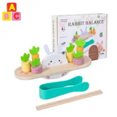 ABC - Juego de Equilibrio de Madera para Niños Educativo y Creativo