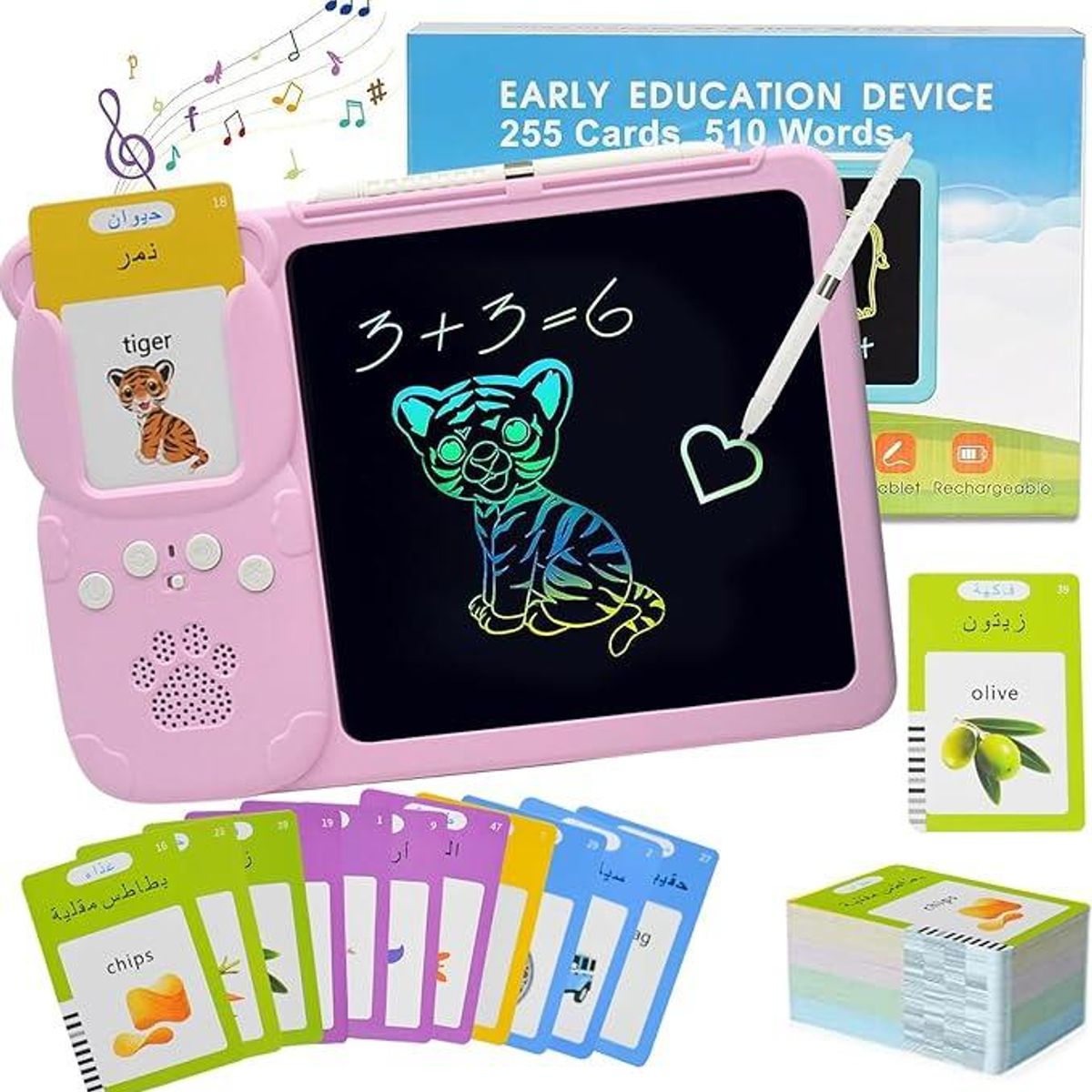 GENERICO - Tablero Didáctico Bilingüe para Aprendizaje Interactivo Infantil