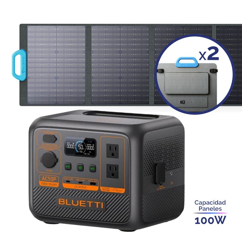 BLUETTI - KIT CENTRAL DE ENERGÍA + PANEL SOLAR  PORTÁTIL BLUETTI