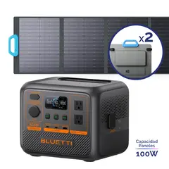 BLUETTI - KIT CENTRAL DE ENERGÍA + PANEL SOLAR PORTÁTIL