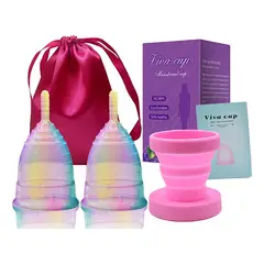 EDWINAYY - 2 Copas Menstruales Cup + 1 Vasos Esterilizadores