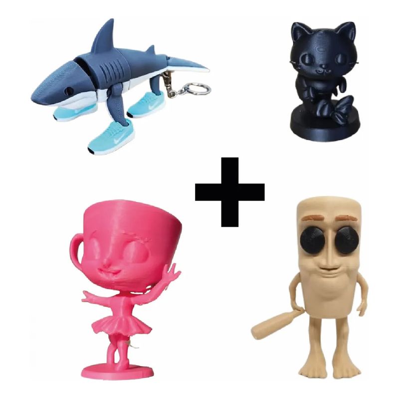 GENERICO - Juguetes Italian Brainrot - Combo 4 Figuras de Colección