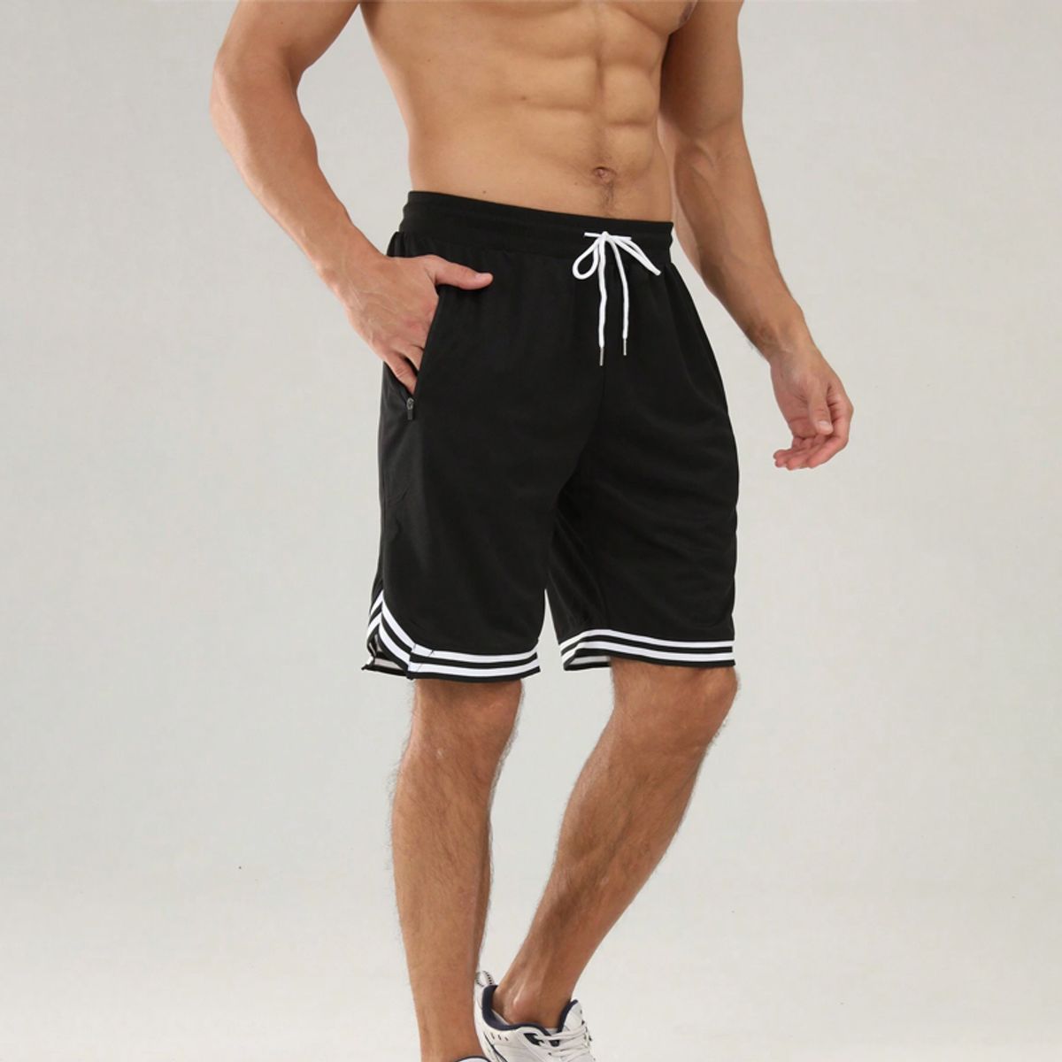 EDWINAYY - Short Depotivo Secado Rapido De Hombre Con Cordones