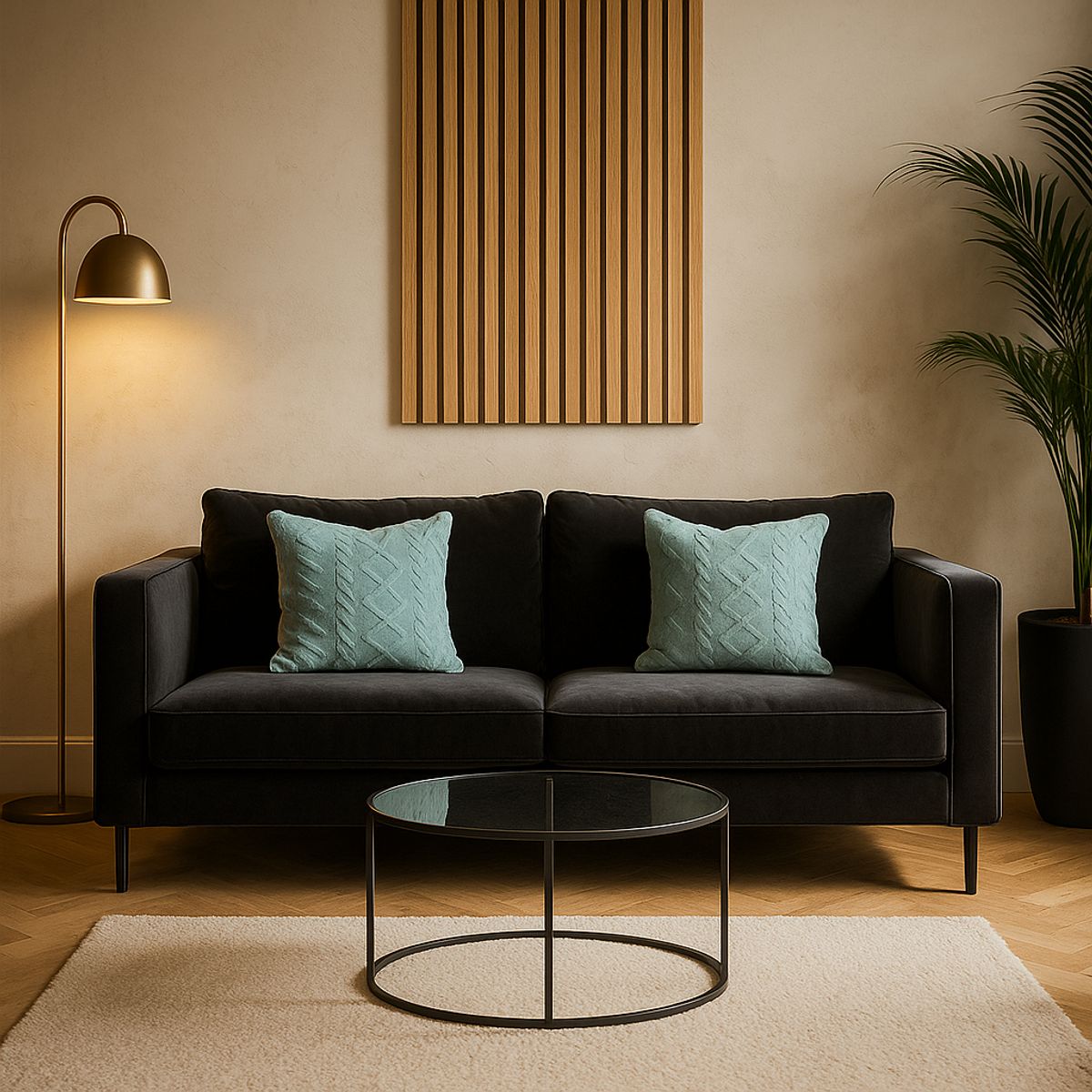 ARMONIA - Pack 2 fundas almohadón pelo trenzado turquesa textura suave hogar 758