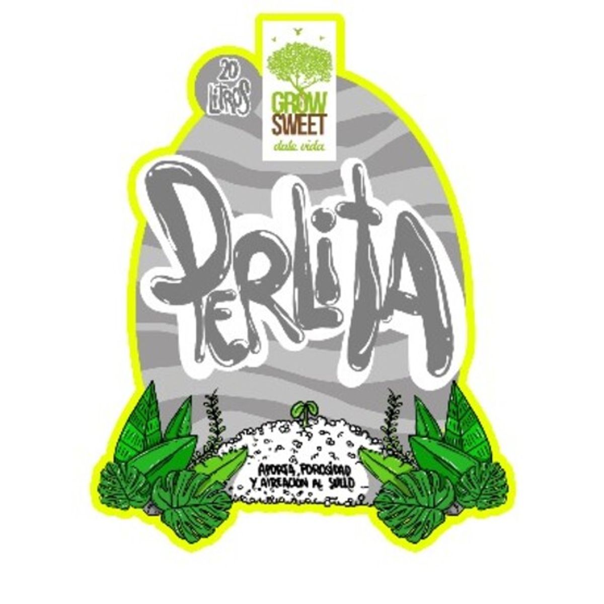 GROW SWEET - Perlita Expandida 100L Sustrato Ligero y Poroso