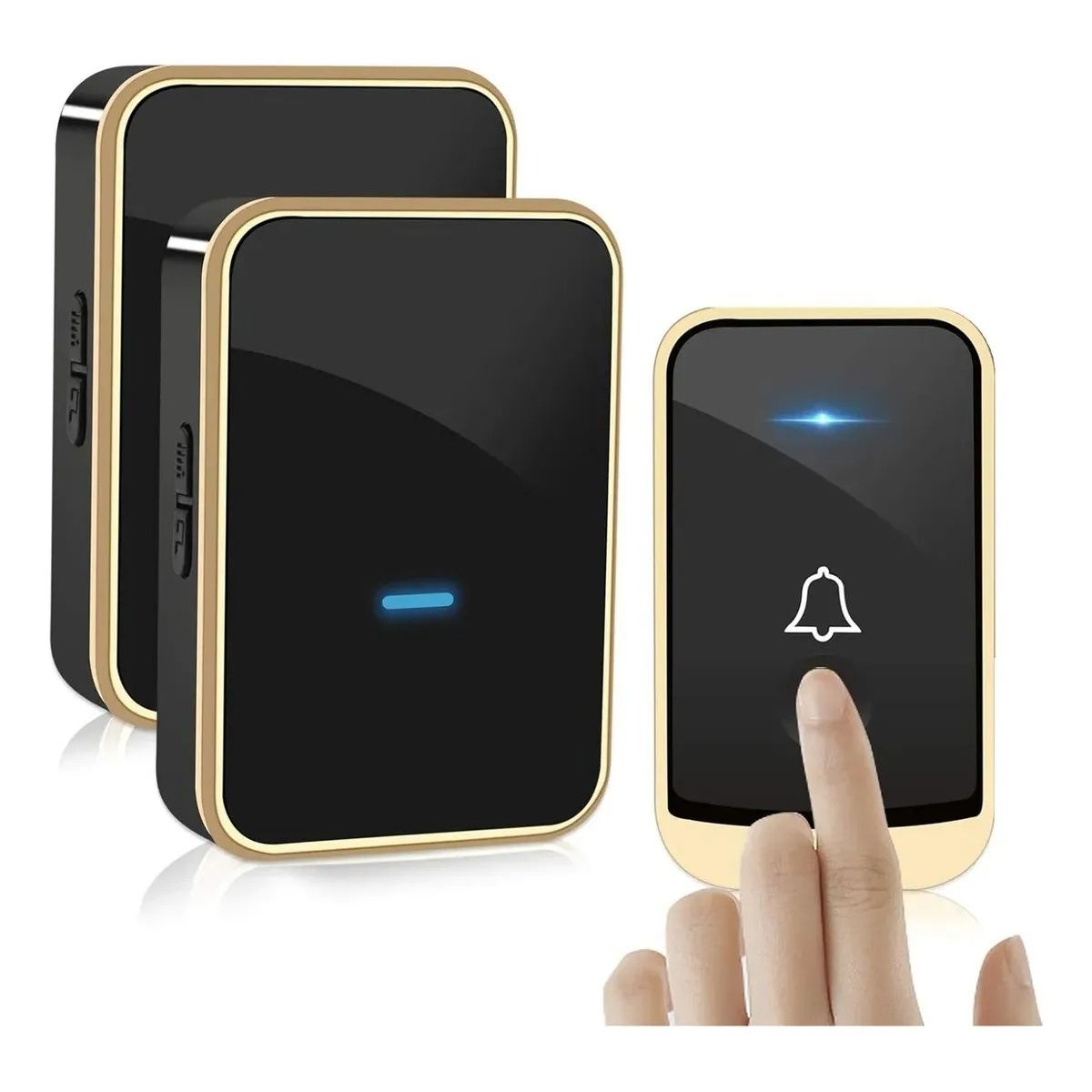 GENERICO - Timbre Inalámbrico Impermeable Autoalimentado 2 Receptor